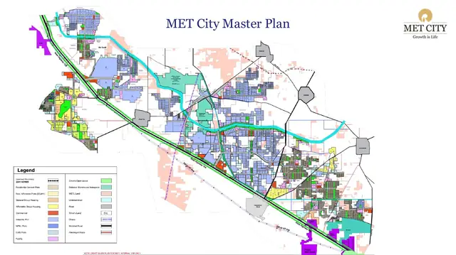 MET Habitat villa plots site plan in MET City master plan